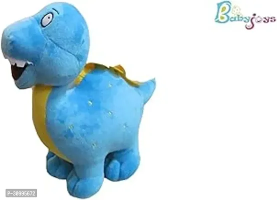 Babyjoys Cartoon Cuddly Small Dinosaur Dragon Colourful Plush Toy Soft Stuffed for Kids (30 cm Blue)-thumb0