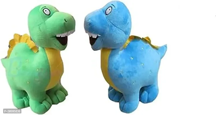 Babyjoys Soft Cartoon Cuddly Small Dinosaur Dragon Colourful Plush Toy Soft Stuffed for Kids 30 cm Blue Combo