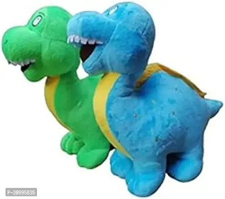 Babyjoys Quality Soft Plush Dinasaur Toy for Baby 30 cm Blue and Green