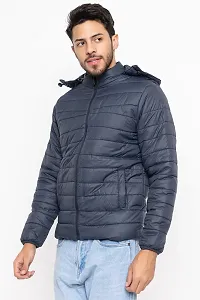 Amdy Men Nylon Jacket Full-Sleeved Winter Jacket with Hood-thumb4