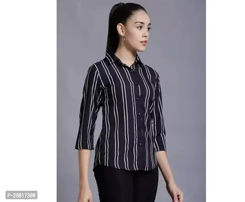 Stylish Black Rayon Shirt For Womem