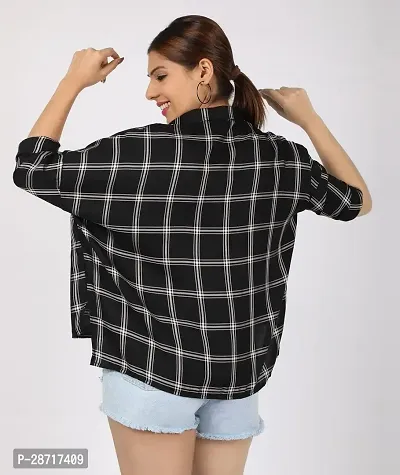 Baggy Check Shirt For Women-thumb4