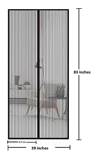 Kudos Enterprise Mosquito Screen Door Net Curtain with Magnets | Magic Mesh Magnetic Screen Door net for Main Doors,Balcony with Full Frame-thumb1