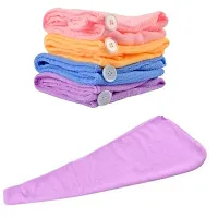 K Kudos Enterprise Multicolor Hair-Drying Absorbent Microfiber Towel/Dry Shower Hair Wraps for Women (Pack of 2)-thumb2