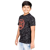 Boy's Printed Multicoloured Cotton Blend Tees (Pack Of 5)-thumb1