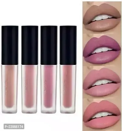 Combo Pack Of Matte Mini Edition Liquid Matte Mini Lipstick Long Lasting And Waterproof Pack Of 4-thumb0