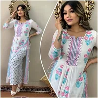 WHALEBONE Beautiful Rayon Fabric Nayra Cut Kurti with Pant for Women  Girls-thumb4