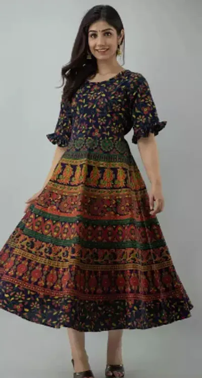 Hot Selling Cotton Ethnic Gowns 