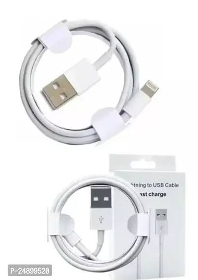 Stylish Black Lightning To USB Cable- Pack Of 1-thumb0