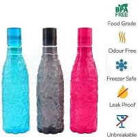 Stylish Plastic Solid Fridge Water Bottle, Pack of 3-thumb1