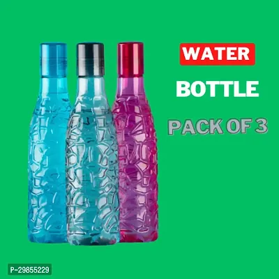 Stylish Plastic Solid Fridge Water Bottle, Pack of 3-thumb0