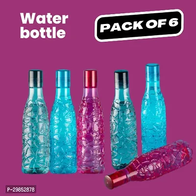 Stylish Plastic Solid Fridge Water Bottle, Pack of 6-thumb0