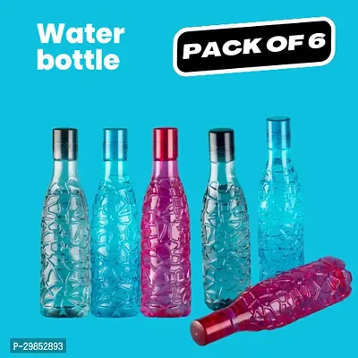 Stylish Plastic Solid Fridge Water Bottle, Pack of 6-thumb0