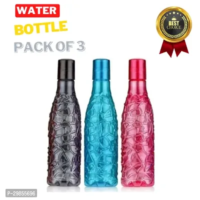 Stylish Plastic Solid Fridge Water Bottle, Pack of 3