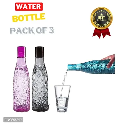 Stylish Plastic Solid Fridge Water Bottle, Pack of 3-thumb0