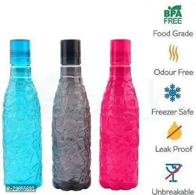 Stylish Plastic Solid Fridge Water Bottle, Pack of 3-thumb3