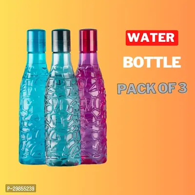 Stylish Plastic Solid Fridge Water Bottle, Pack of 3-thumb0