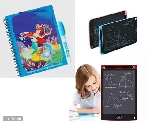 Quick Dry Book Water Coloring Book and Lcd Writing Tablet Magic Slates for Kids-thumb0