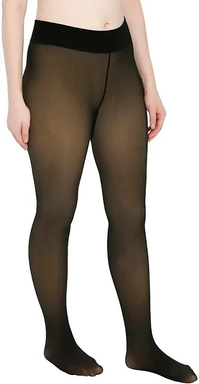 Fashiol Women's Cotton and Lycra Full Leg Body Stockings (Black, Free Size)