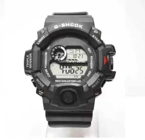 Digital Sports Watch, Silicone Strap, Multi-Function, Waterproof Shockproof Wrist Watch for Men Boys