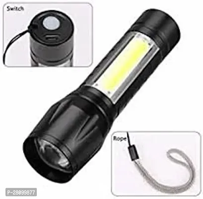 Led Flashlight Rechargeable USB Mini Torch Light, Ultra Brightest Small Flash Light Handheld Pocket Compact Portable Tiny Lamp with COB Side Lantern, High Powered Tactical Travel Flashlights 1 Pack