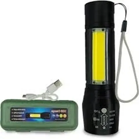 Zoomable Waterproof Torchlight LED 2 In 1 Waterproof 3 Mode Rechargeable