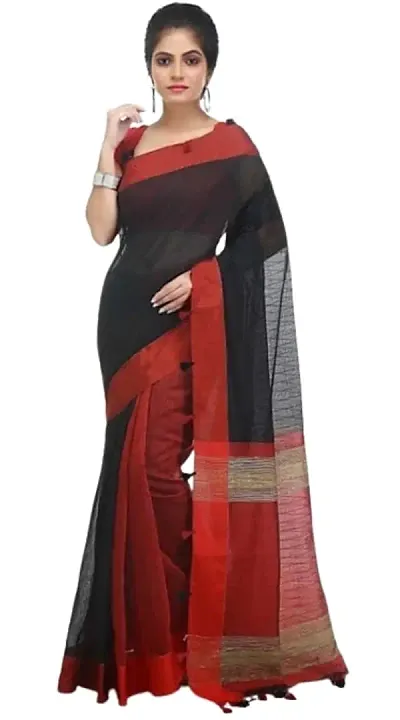 Multicolored Cotton Silk Sarees With Blouse Piece