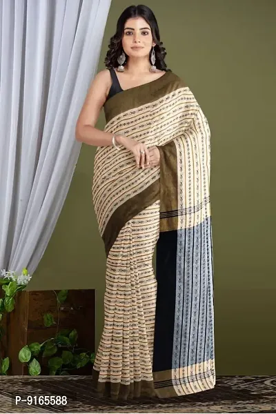 Fancy Cotton Saree with Blouse Piece for Women