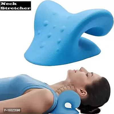 Priona Neck Stretcher  Neck Pain Relief  Shoulder Relaxer - Cervical Traction Device Pillow for TMJ, Muscle Relaxation, Spine Alignment, Acupressure Chiropractic Pillow - Effective Relief-thumb0