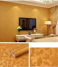 Gold Flower Self Adhesive Wall Paper 200 X 45 Cm-9 Sqft.Approx-thumb1