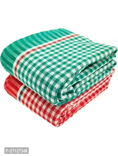 Checked 100% Cotton towel gamcha , 30times;65 multicolored  (pack of 2 pieces) XL large-thumb0