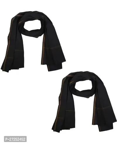 Black cotton gamcha towel ( pack of 2 )-thumb0