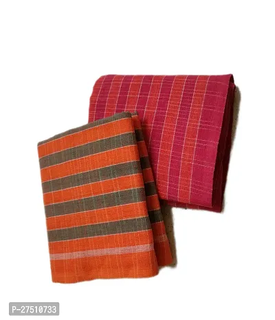 Desttronne 100% cotton multiple colours checked gamcha towel set  (pack of 2 )