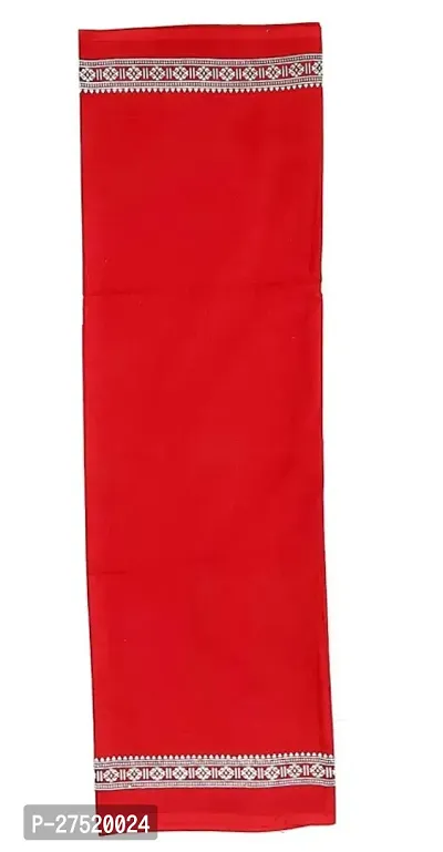 Desttronne 100% cotton red colour  printed gamcha towel  (pack of 1 )-thumb2