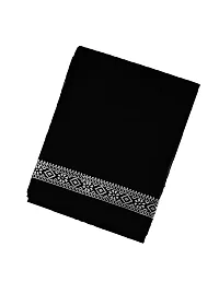 Desttronne 100% cotton black printed gamcha towel  (pack of 1 )-thumb3