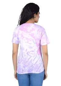 SENIN Tshirt|Tshirt for Women|Women Tshirt|Tie dye Tshirt|Tie dye Tshirt for Women|Women tie dye Tshirt| (Medium, Bubblish Purple)-thumb1