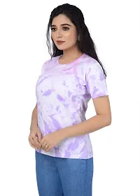 SENIN Tshirt|Tshirt for Women|Women Tshirt|Tie dye Tshirt|Tie dye Tshirt for Women|Women tie dye Tshirt| (Medium, Bubblish Purple)-thumb2