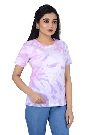 SENIN Tshirt|Tshirt for Women|Women Tshirt|Tie dye Tshirt|Tie dye Tshirt for Women|Women tie dye Tshirt| (Medium, Bubblish Purple)-thumb3