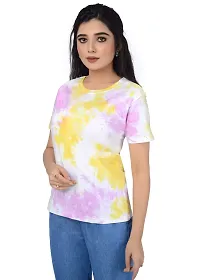 SENIN Tshirt|Tshirt for Women|Women Tshirt|Tie dye Tshirt|Tie dye Tshirt for Women|Women tie dye Tshirt| (Medium, Multicolor)-thumb2