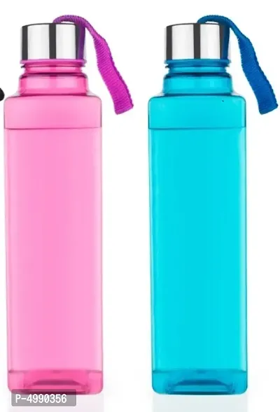 Useful Plastic Leak Proof Hygienic Square Bottles- Pack  Of 2