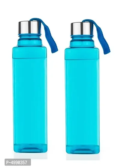 Useful Plastic Leak Proof Hygienic Square Bottles- Pack  Of 2