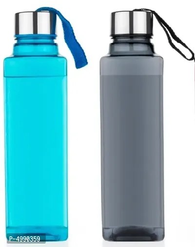 Useful Plastic Leak Proof Hygienic Square Bottles- Pack  Of 2