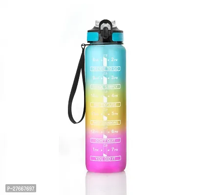 printed water bottles for fridge school water bottle office bottle 1000ml set of 1-thumb0