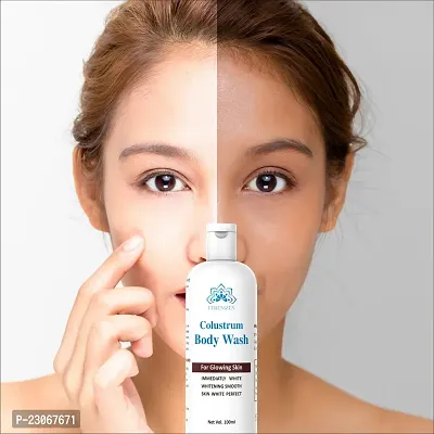 Ethenizen Colostrum White Shower Gel, Korean milk whitening shower White Body Bath Helps Whiten Skin (100Ml)-thumb0