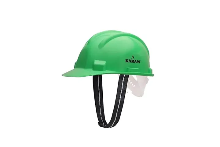 Premium Quality Karam Isi Marked Safety Helmet With Plastic Cradle For Outdoor Head Protection