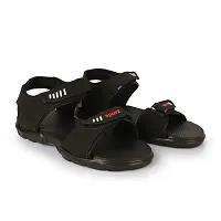 Black Canvas Sandals For Men-thumb3