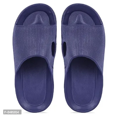 Buy Trendy Blue Canvas Comfortable Sliders For Men Online In India