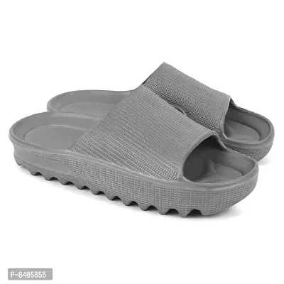 Buy Trendy Grey Canvas Comfortable Sliders For Men Online In India