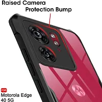 Mobile Back Cover for Motorola Edge 40 5 G (Black Shock Proof Transparent)-thumb3