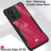 Mobile Back Cover for Motorola Edge 40 5 G (Black Shock Proof Transparent)-thumb1